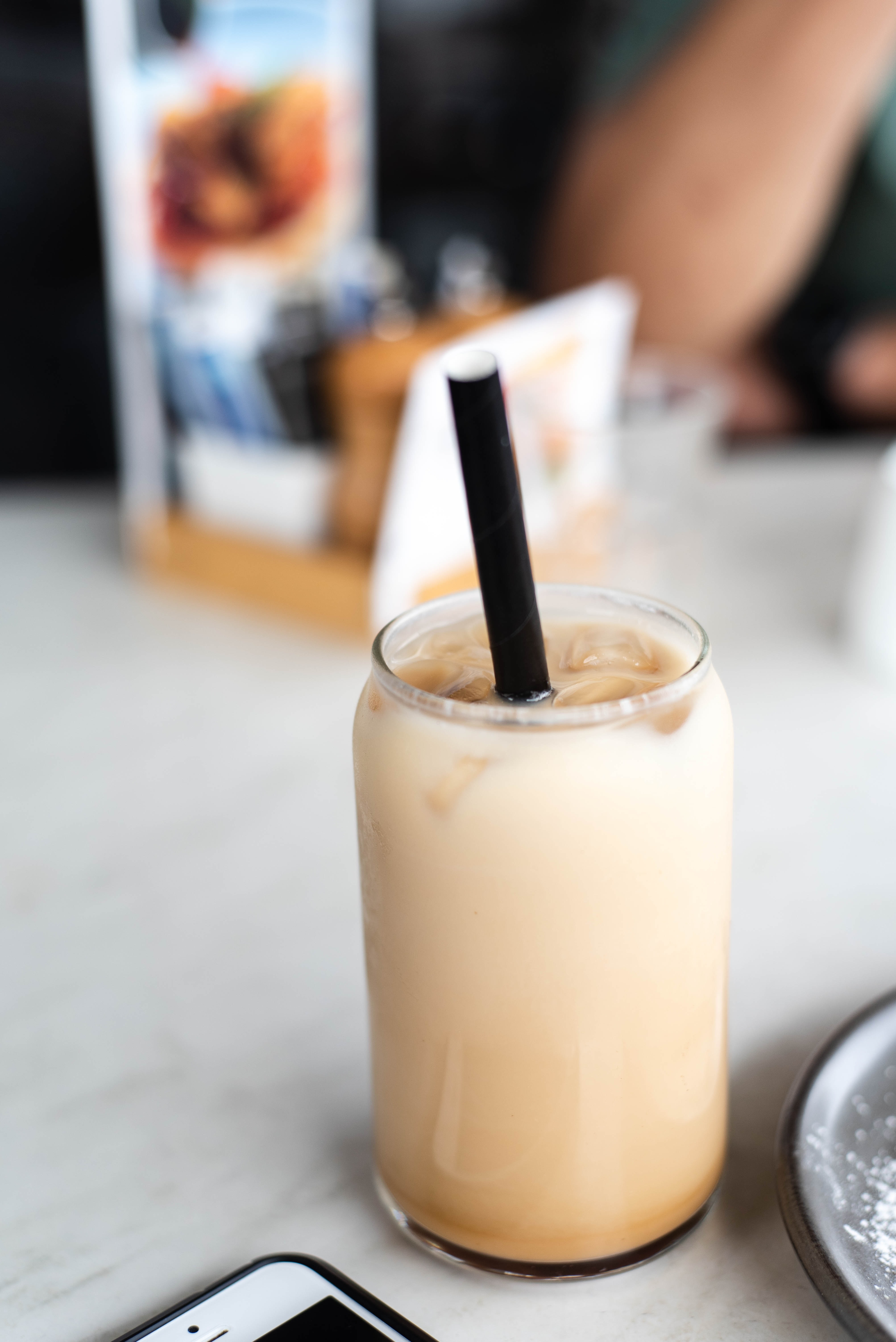 An iced chai latte.